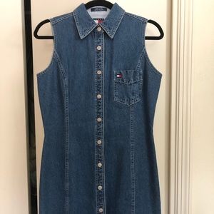 Tommy Hilfiger Snap-Up Denim Mini Dress Size 6